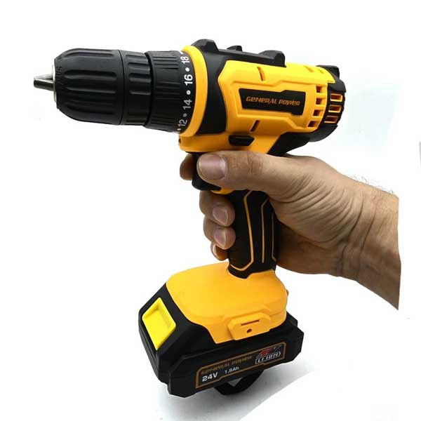 دریل پیچ گوشتی شارژی و مینی فرز شارژی جنرال پاور مدل 24V